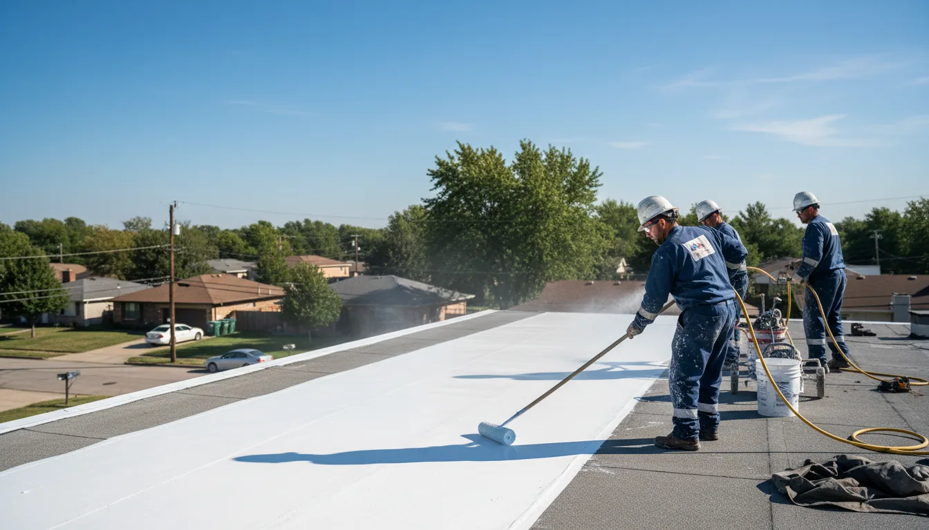 Commercial roof coating in Newark, AR near me